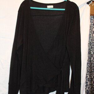 Black Wrap Sweater